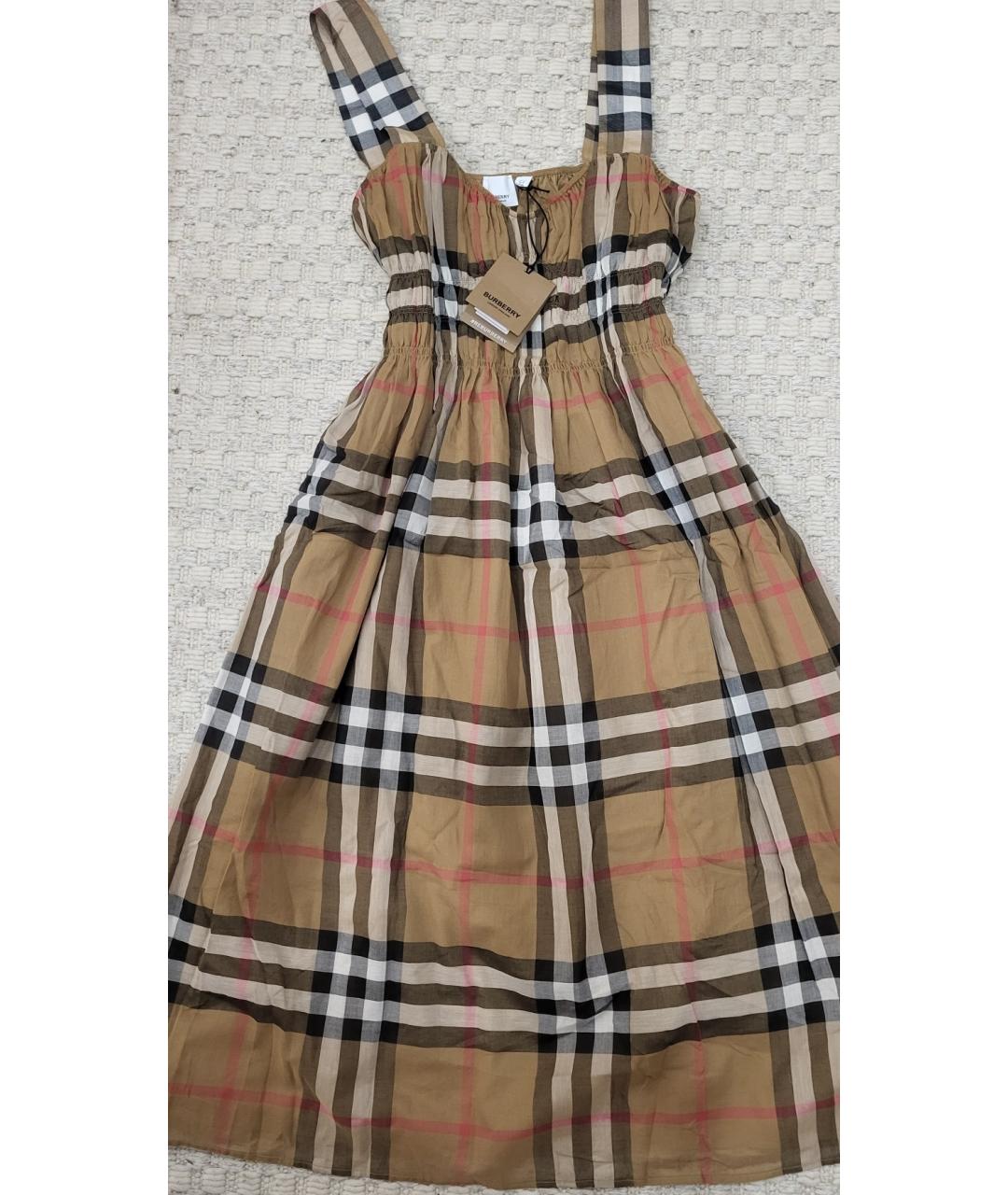 BURBERRY Бежевое повседневное платье, фото 3