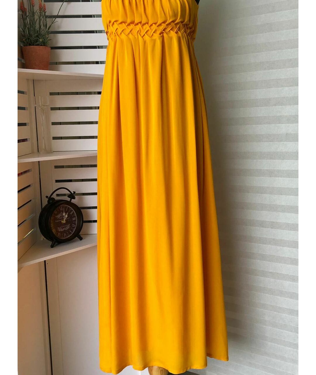 PLEIN SUD Оранжевое шелковое повседневное платье, фото 8