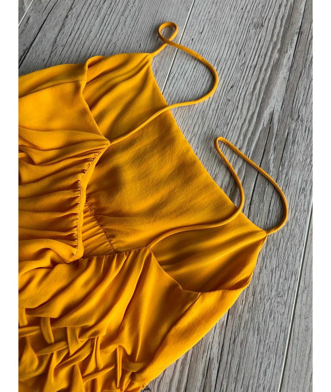 PLEIN SUD Оранжевое шелковое повседневное платье, фото 5