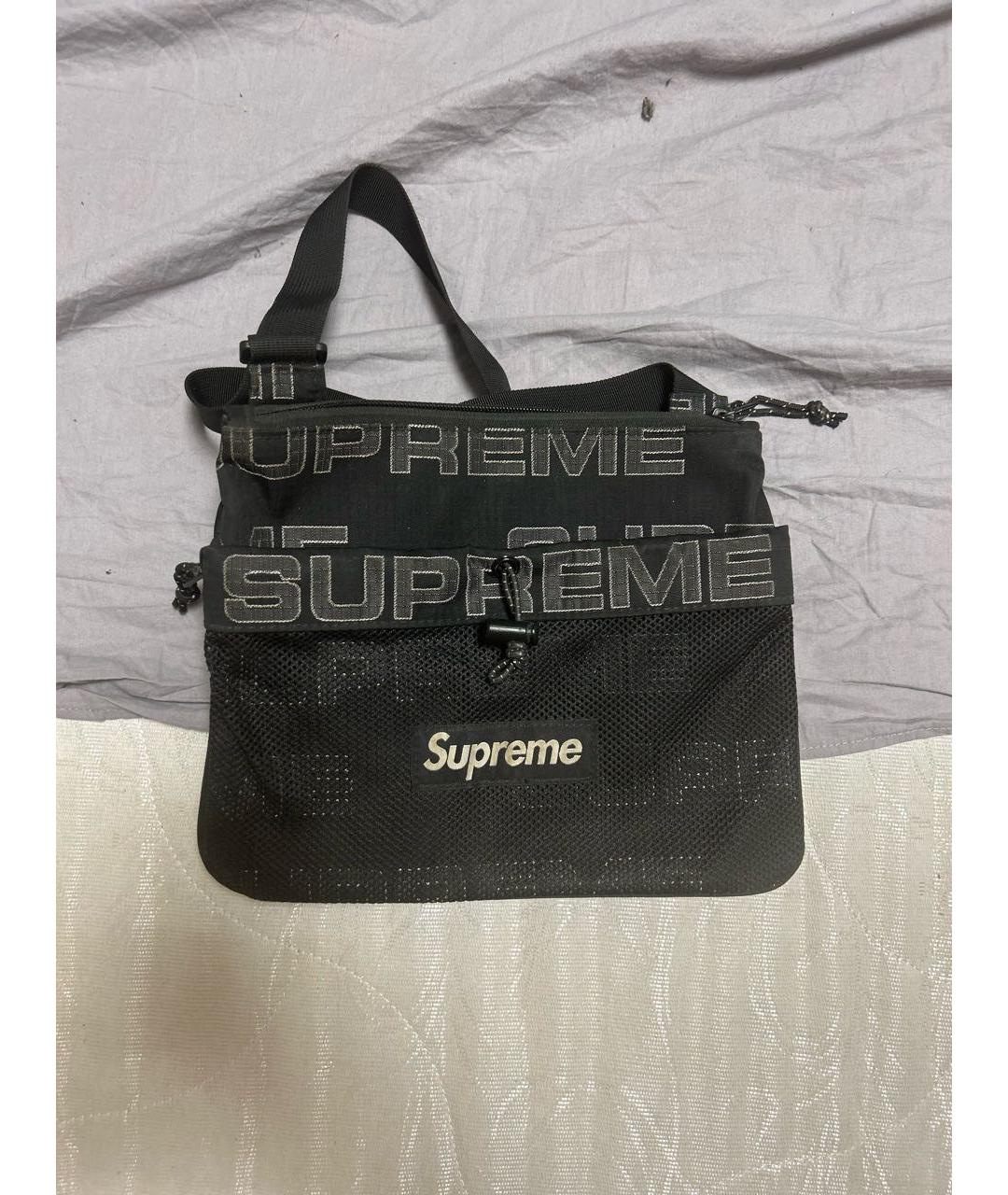 SUPREME Черная сумка на плечо, фото 5