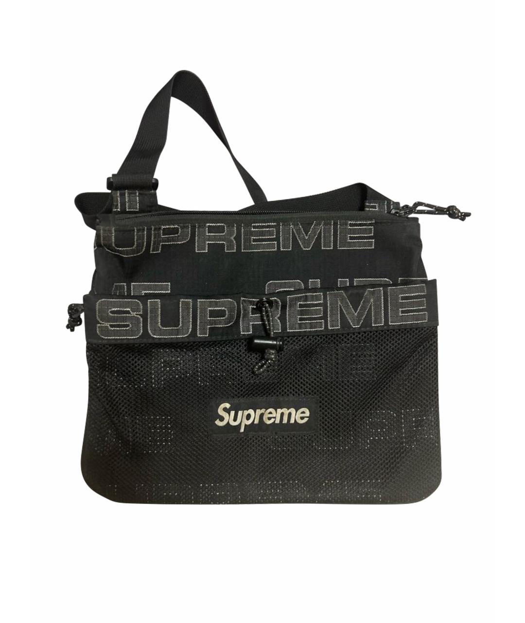 SUPREME Черная сумка на плечо, фото 1