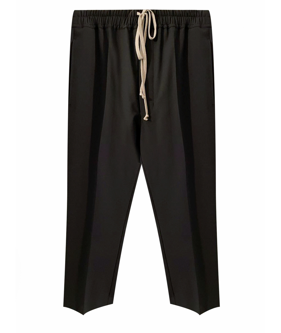 RICK OWENS Черные хлопко-эластановые классические брюки, фото 1