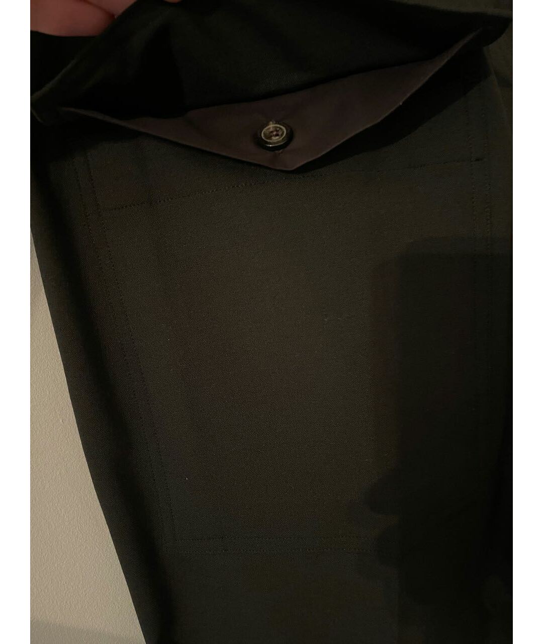 RICK OWENS Черные хлопко-эластановые классические брюки, фото 4
