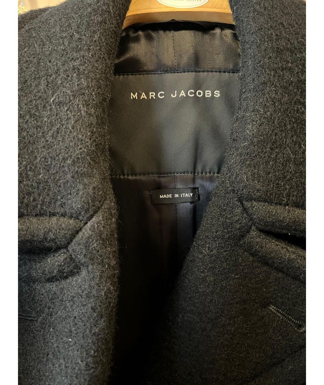 MARC JACOBS Черное шерстяное пальто, фото 3