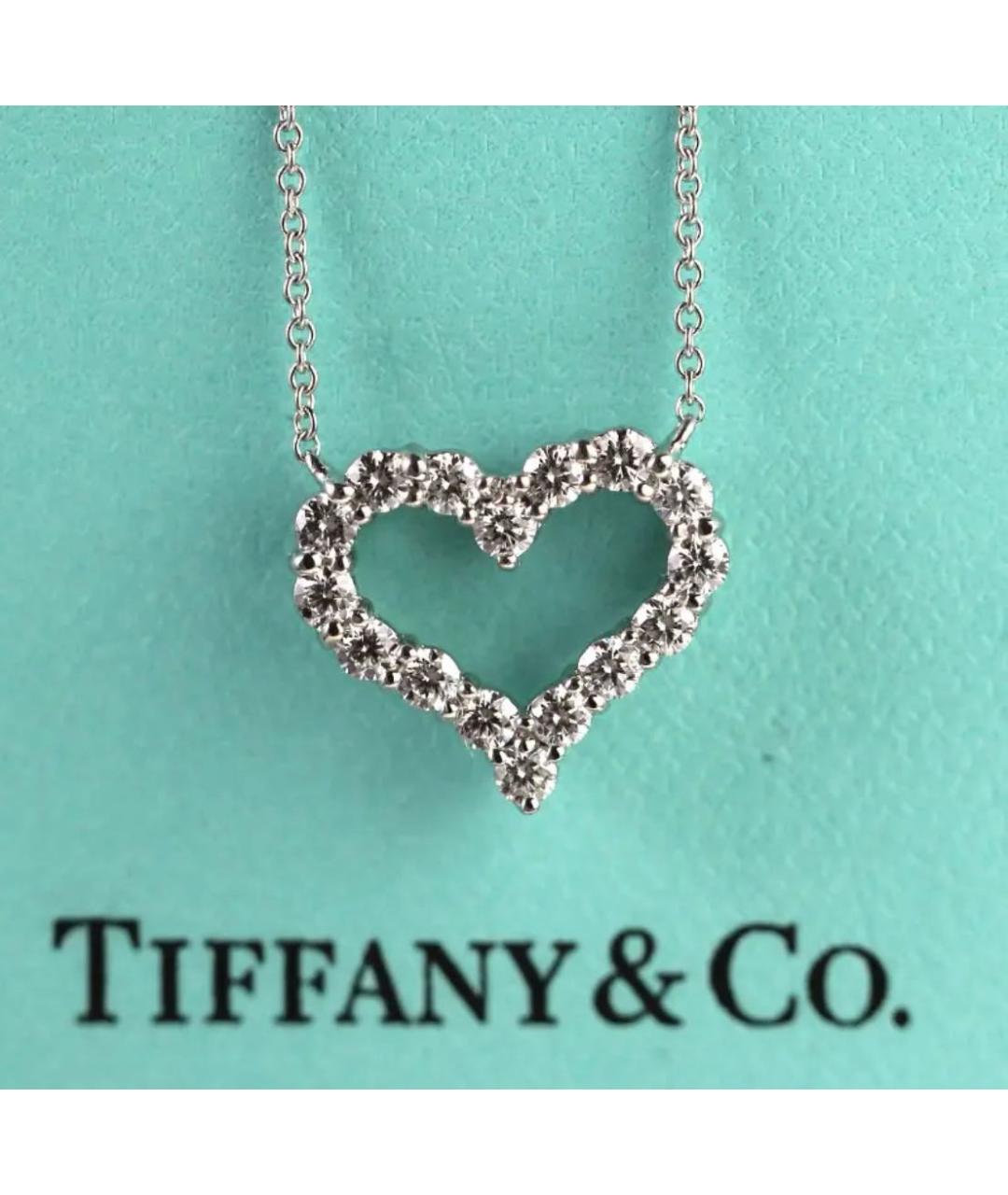 TIFFANY&CO Белая платиновая подвеска, фото 5