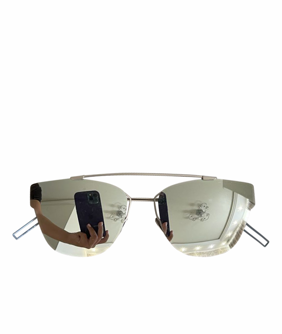 CHRISTIAN DIOR PRE-OWNED Серебряные металлические солнцезащитные очки, фото 1