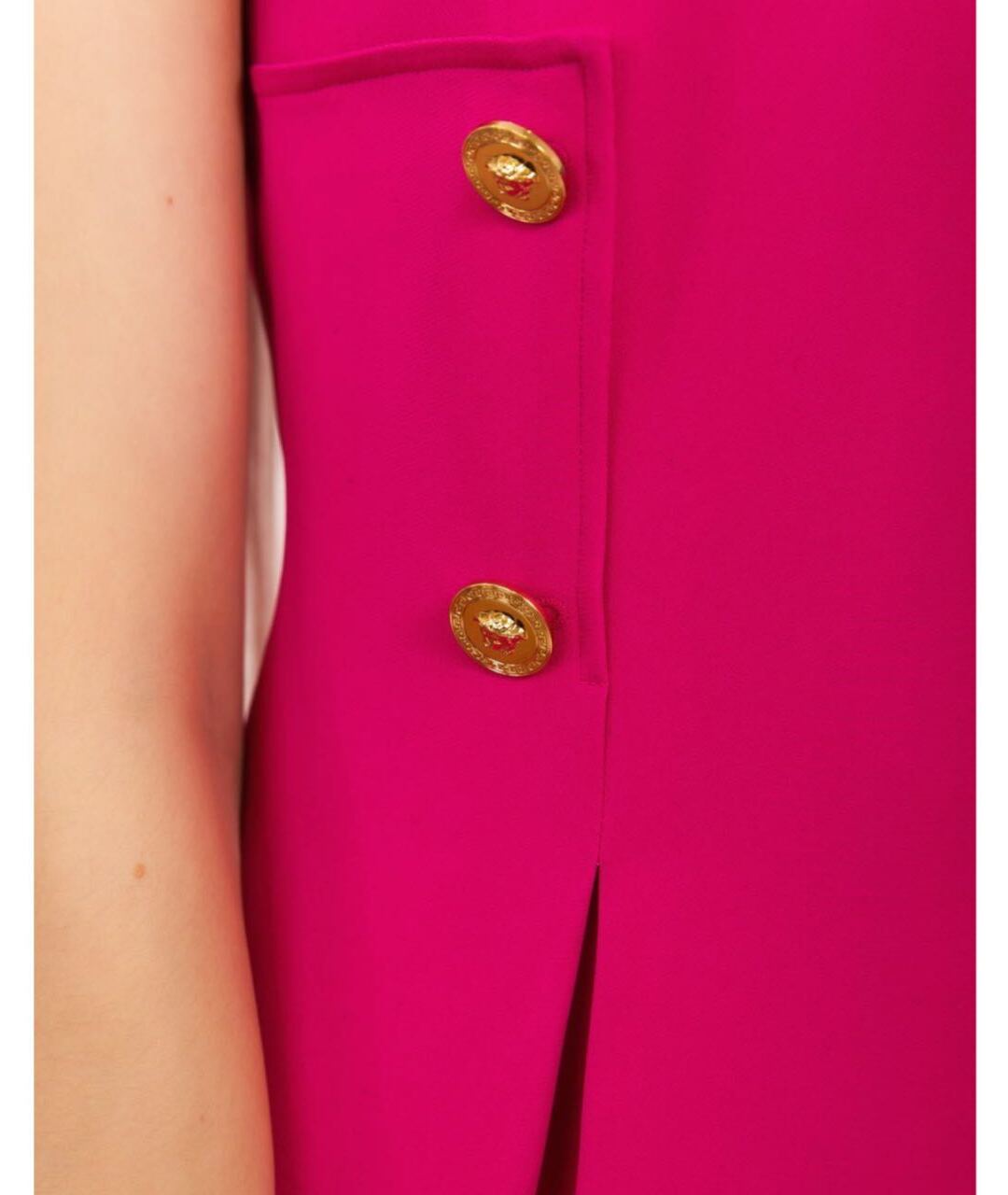 VERSACE Фуксия вискозное повседневное платье, фото 5