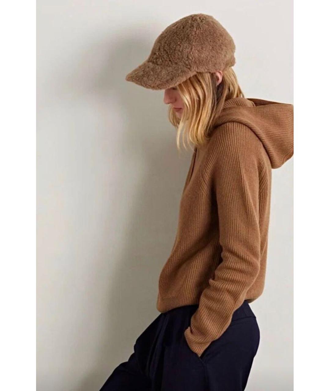 MAX MARA Коричневая шерстяная шапка, фото 5
