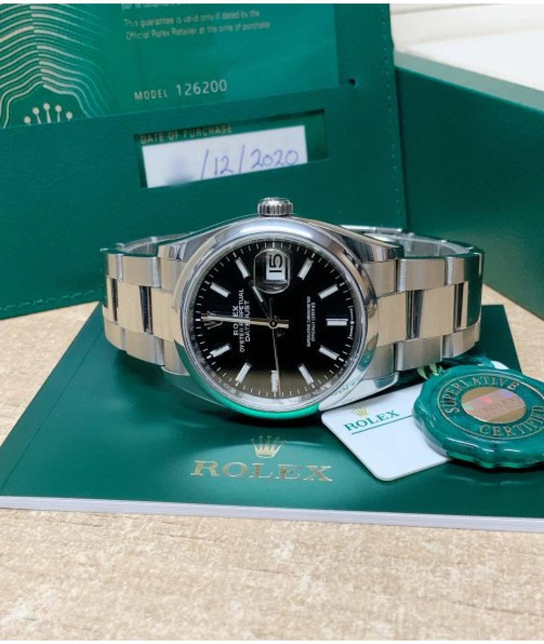 ROLEX Черные часы, фото 4