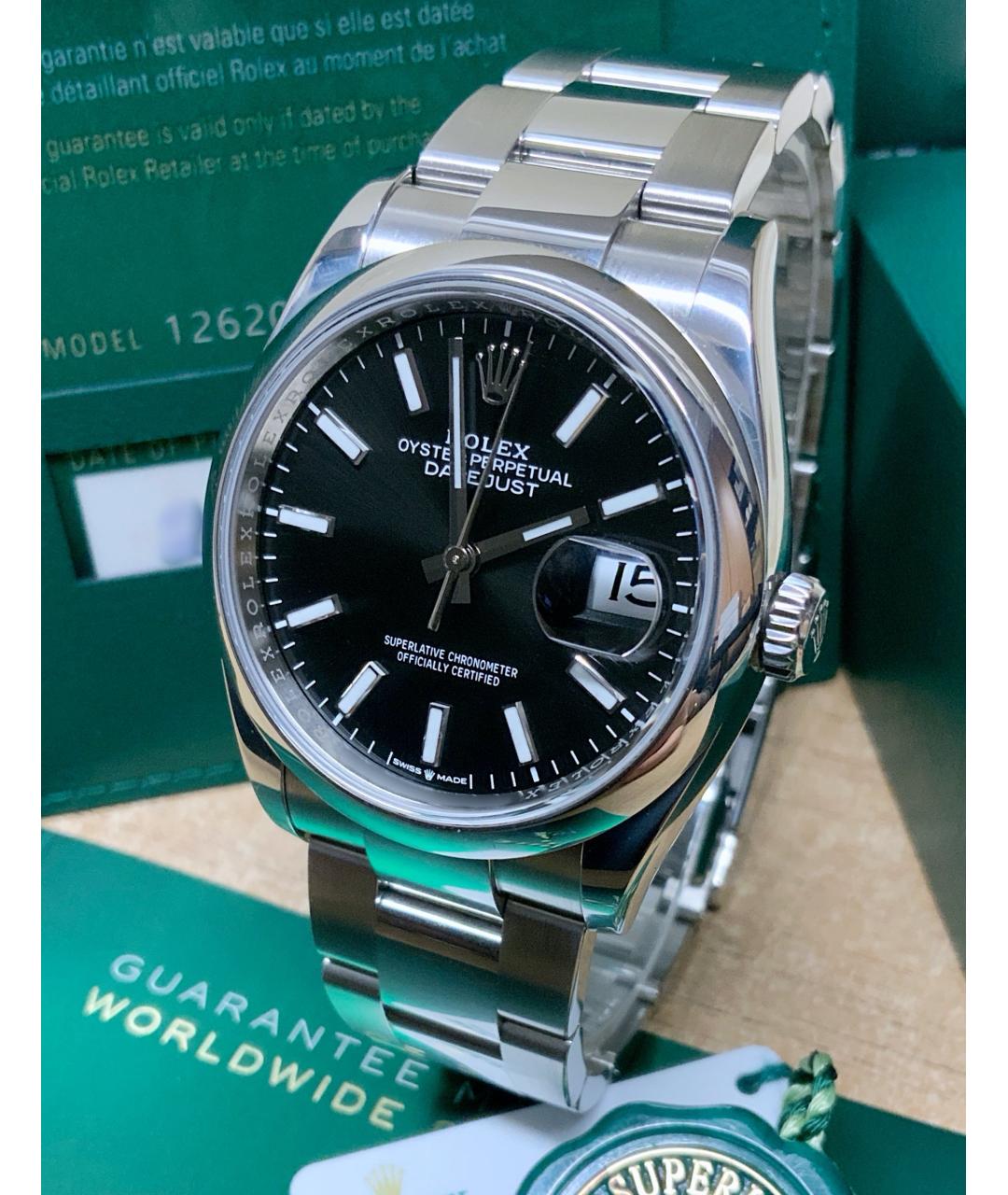 ROLEX Черные часы, фото 2