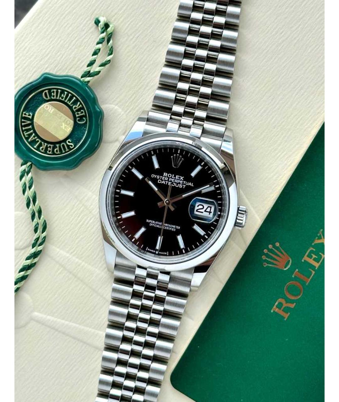 ROLEX Черные часы, фото 2