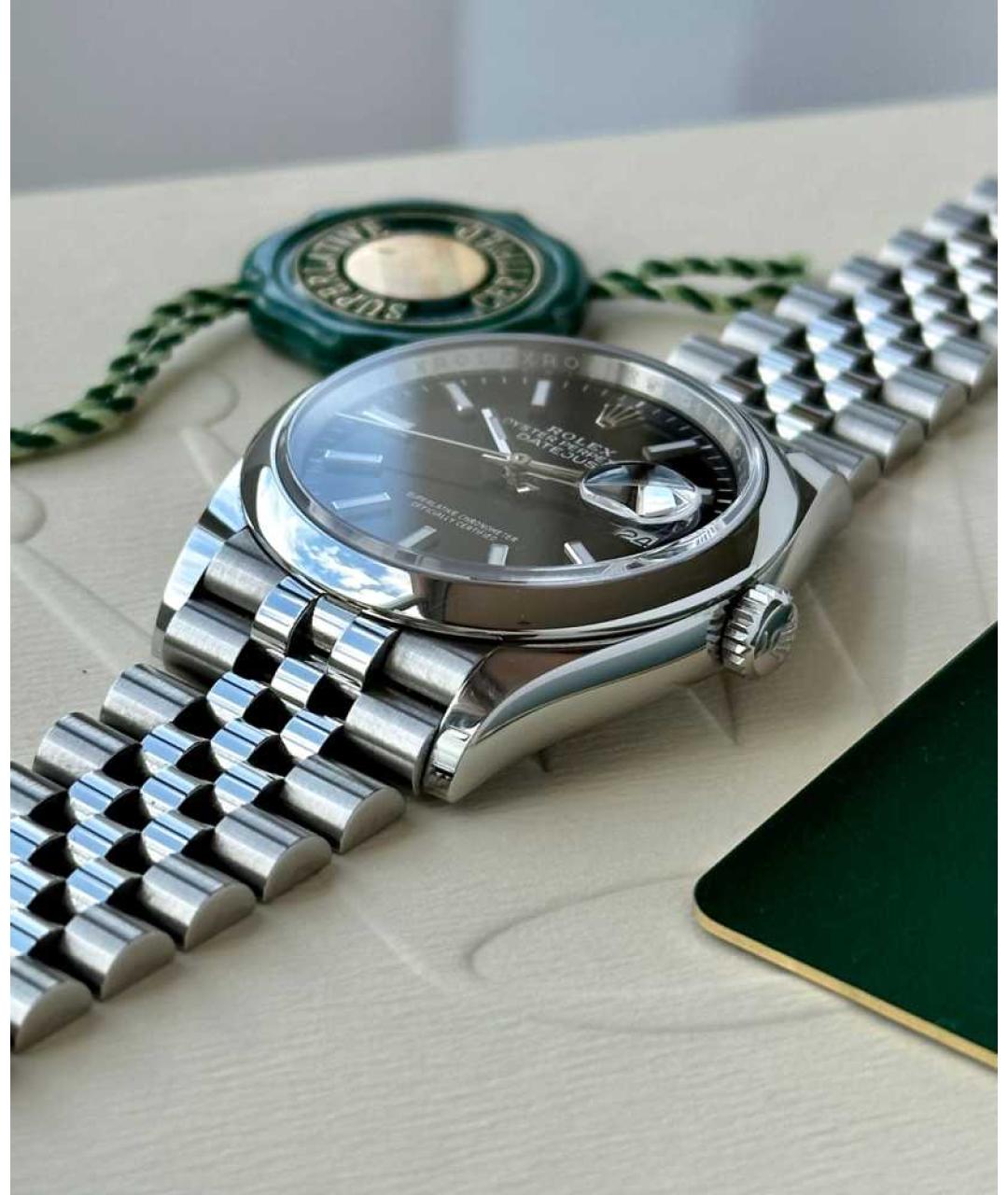 ROLEX Черные часы, фото 6