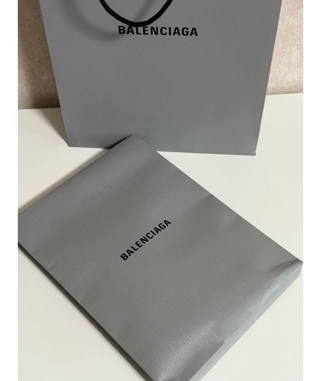 BALENCIAGA Серая хлопковая футболка, фото 3