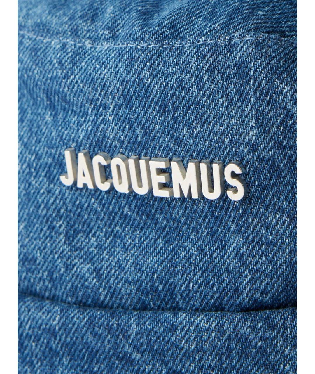 JACQUEMUS Синяя хлопковая панама, фото 3