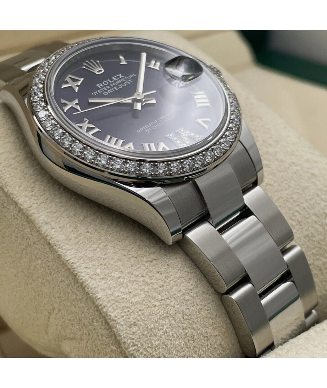 ROLEX Фиолетовые часы из белого золота, фото 4