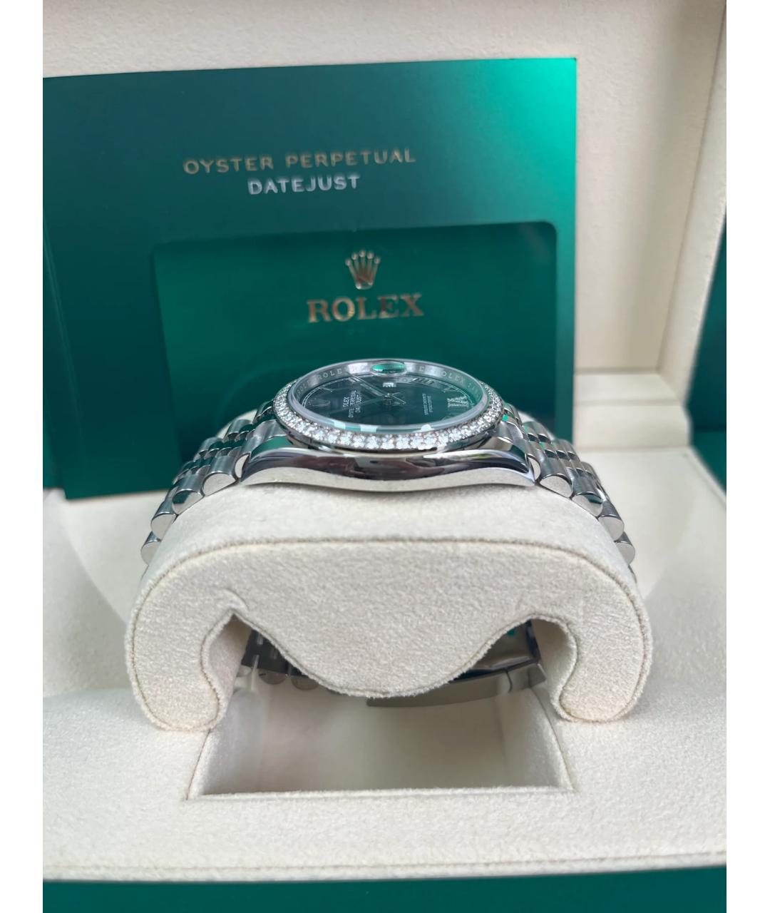 ROLEX Фиолетовые часы из белого золота, фото 4