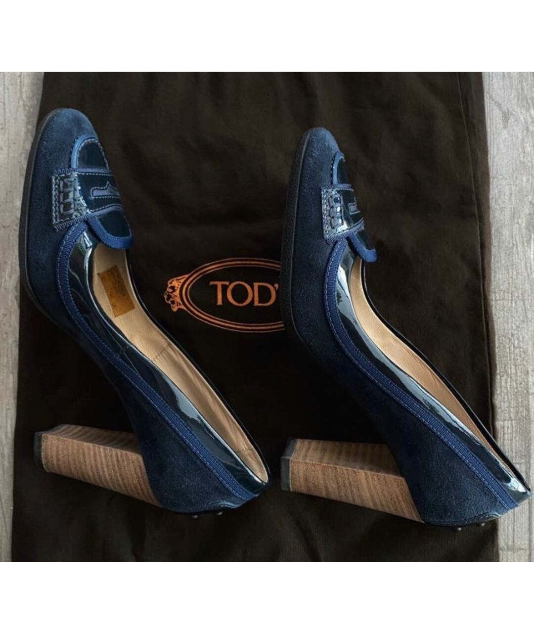 TOD'S Синие замшевые туфли, фото 2