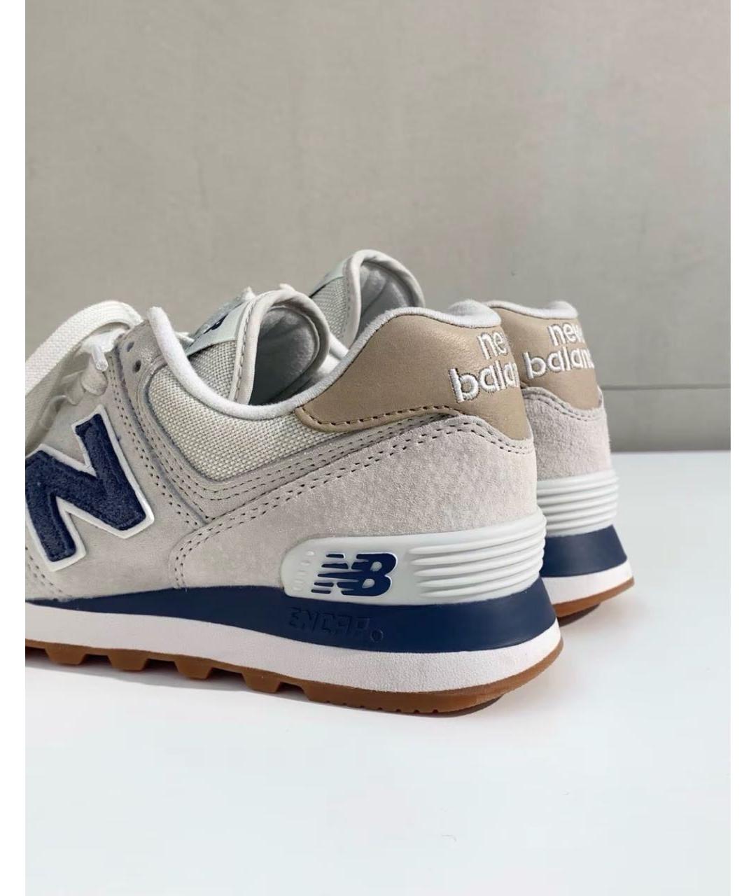 NEW BALANCE Серые замшевые низкие кроссовки / кеды, фото 8