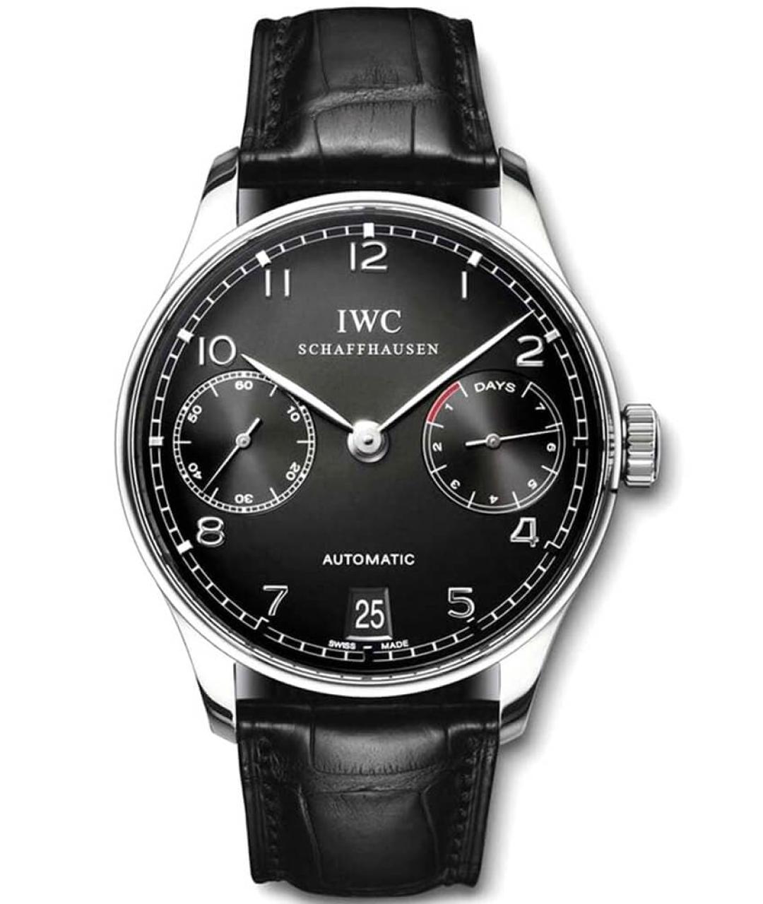 IWC Schaffhausen Черные часы, фото 1