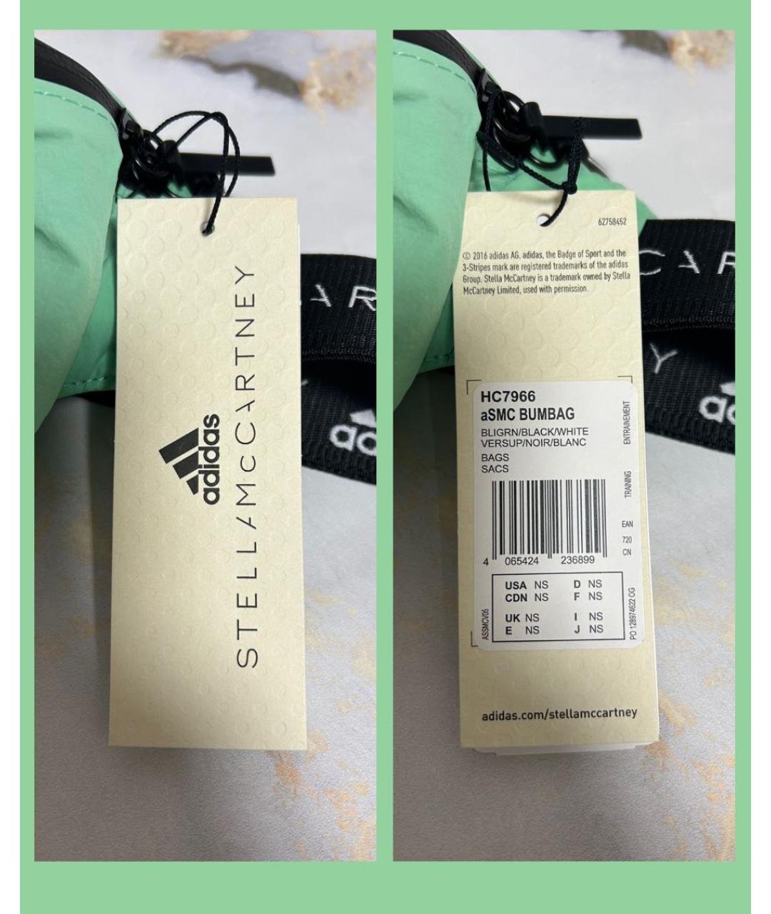 ADIDAS BY STELLA MCCARTNEY Бирюзовая поясная сумка, фото 6