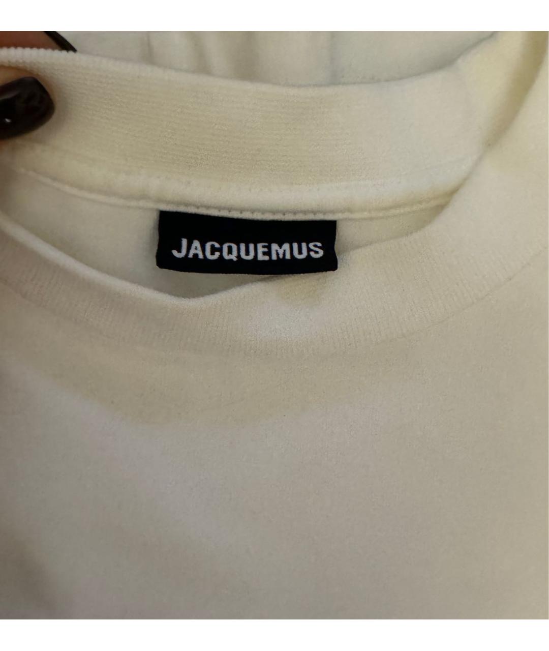 JACQUEMUS Белая хлопковая футболка, фото 3