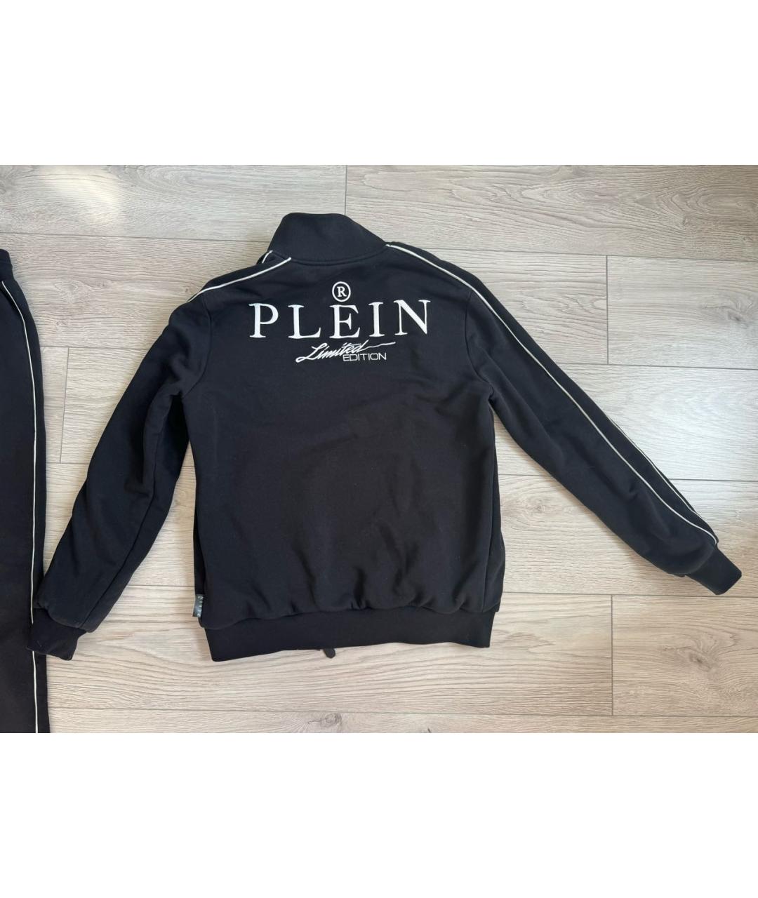 PHILIPP PLEIN Черный хлопковый спортивный костюм, фото 5