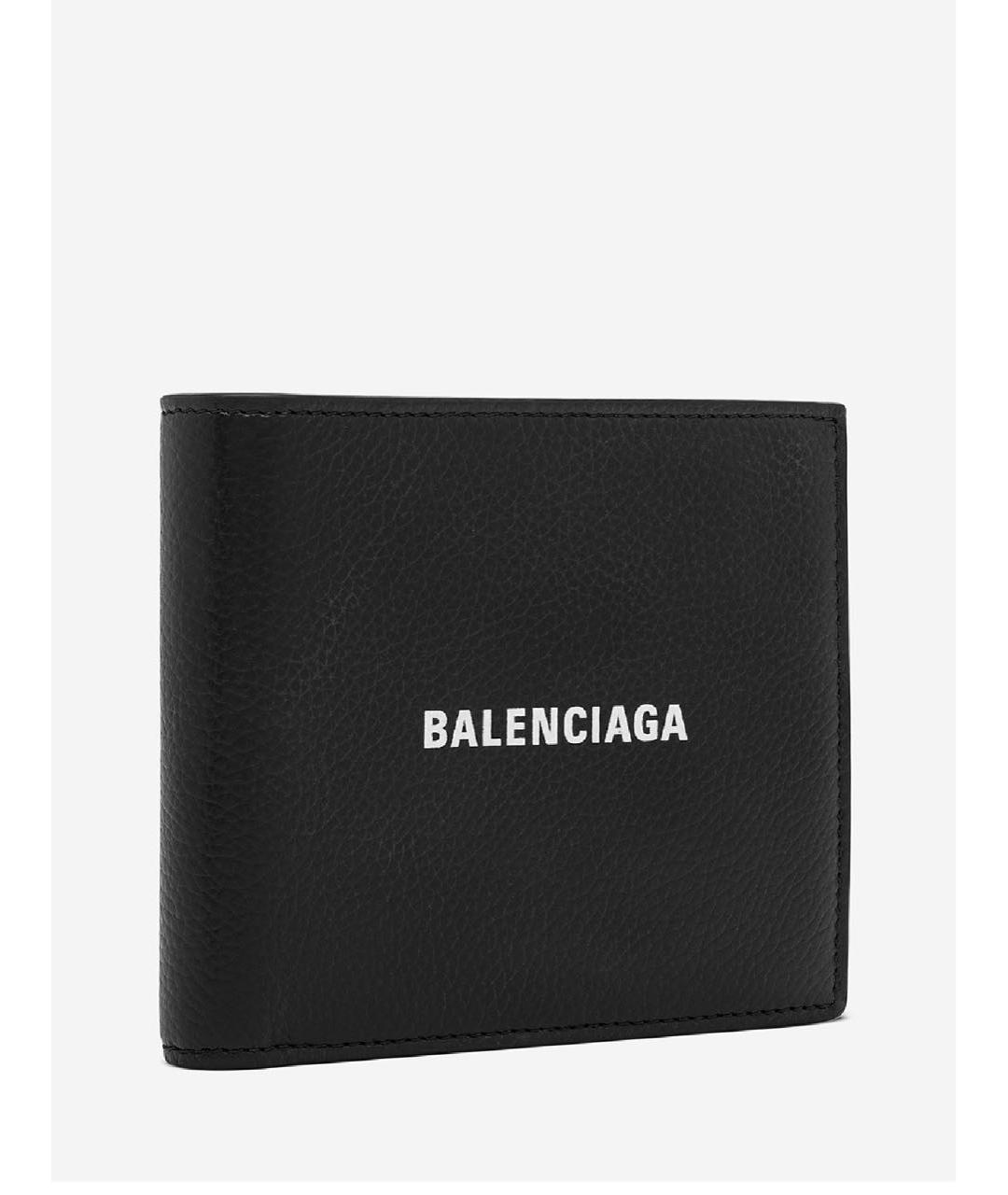 BALENCIAGA Черный кожаный кошелек, фото 4