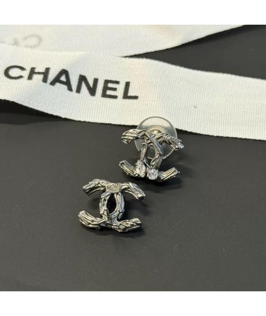 CHANEL Серебряные серьги, фото 4