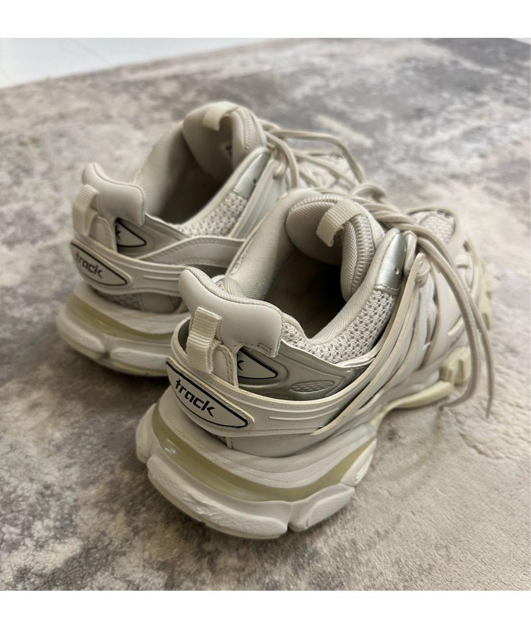 BALENCIAGA Серые кожаные кроссовки, фото 3