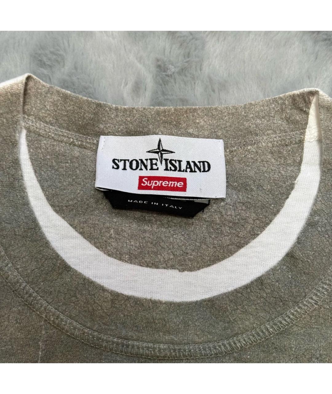 STONE ISLAND Белая футболка, фото 3