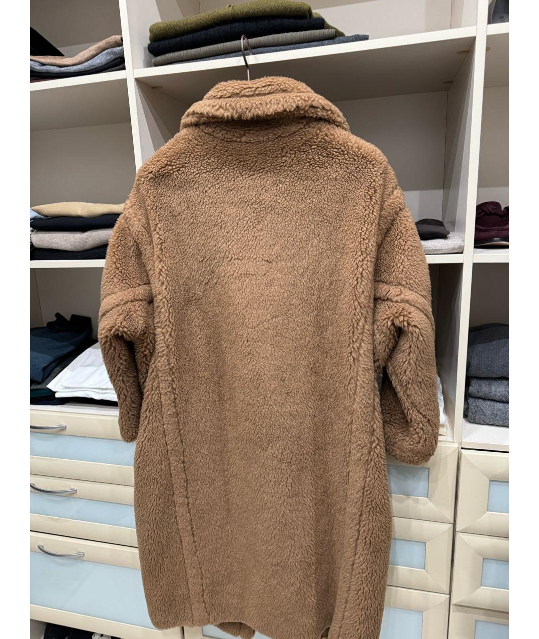 MAX MARA Коричневая шерстяная шуба, фото 2