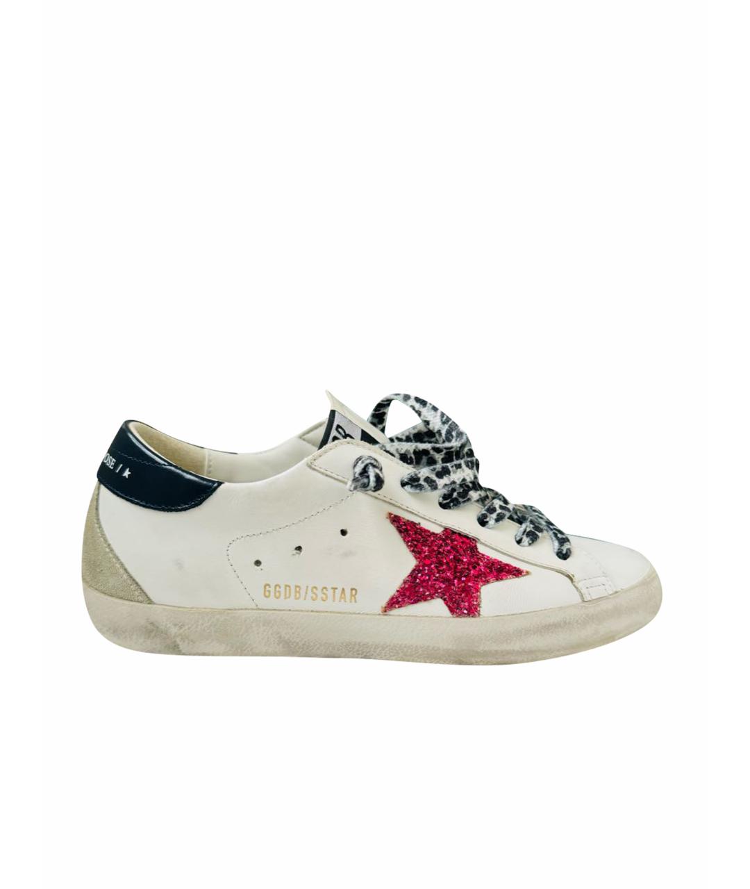 GOLDEN GOOSE DELUXE BRAND Белые кожаные кеды, фото 1