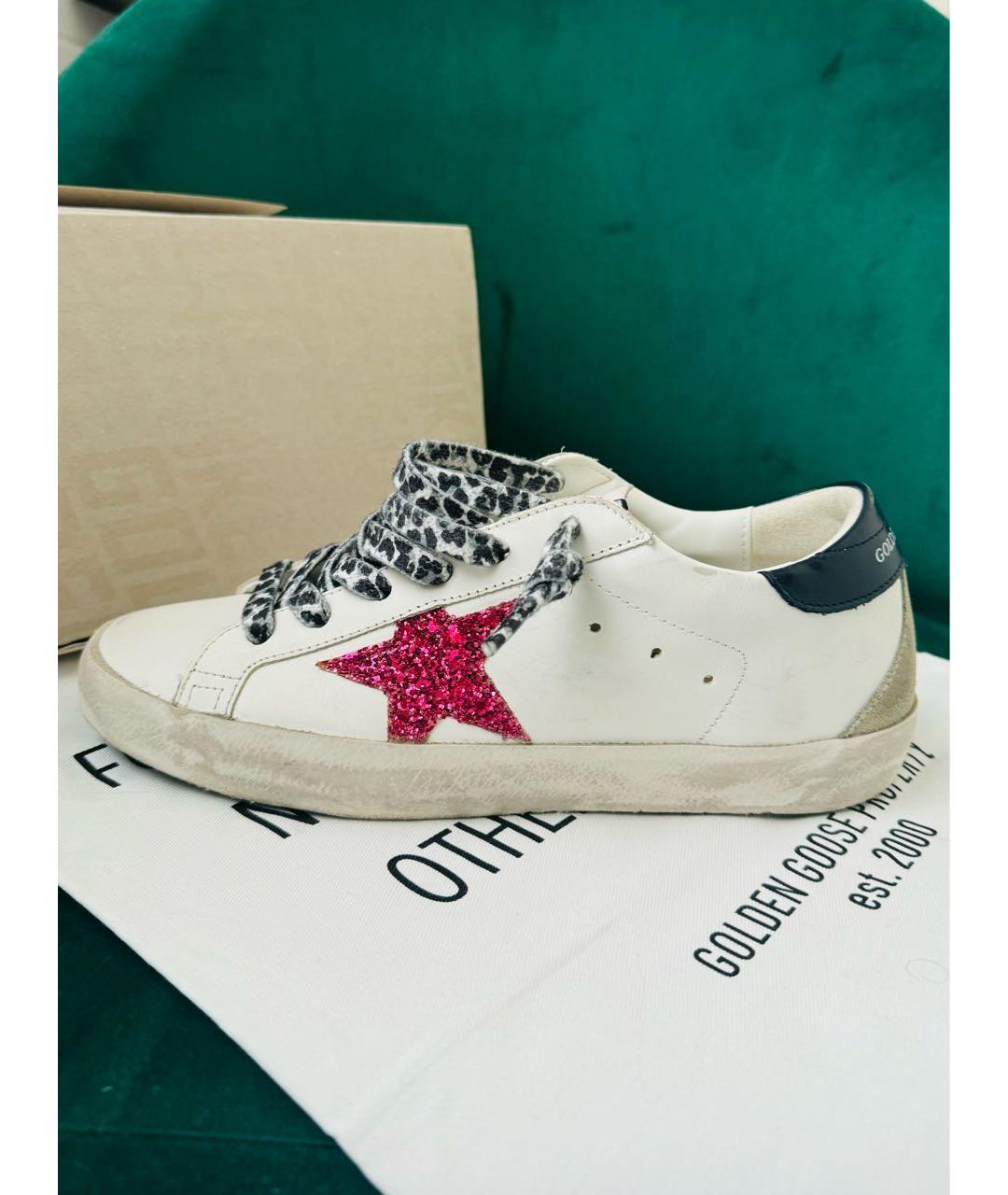 GOLDEN GOOSE DELUXE BRAND Белые кожаные кеды, фото 6