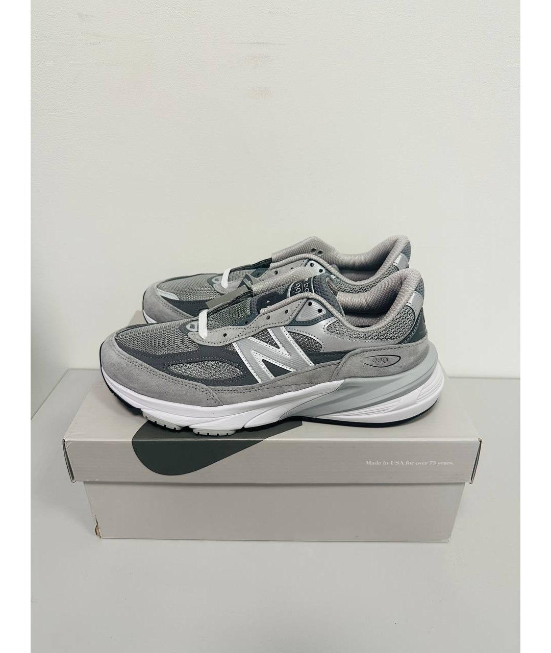 NEW BALANCE Серые текстильные высокие кроссовки / кеды, фото 6