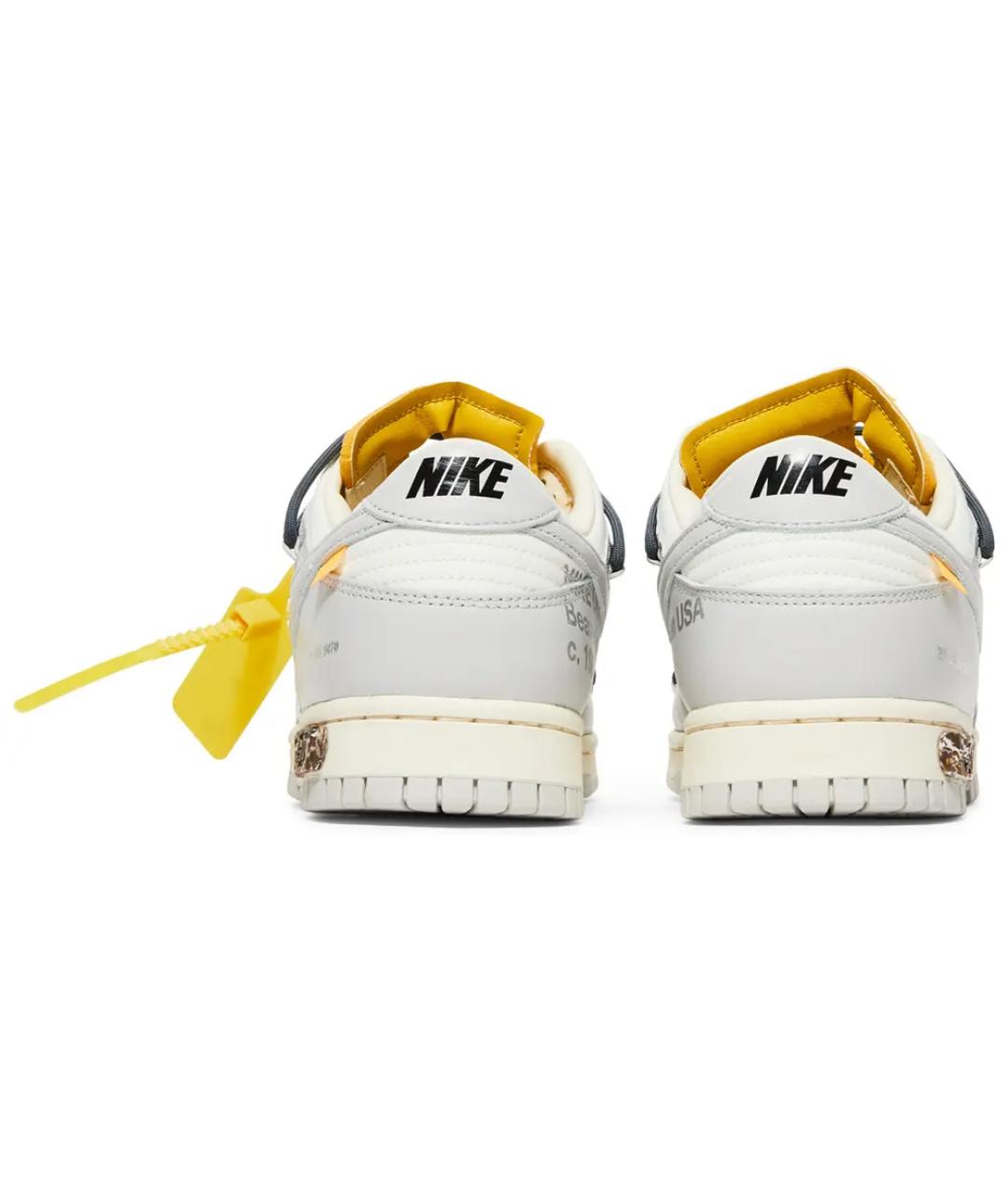 NIKE X OFF-WHITE Серые кожаные кроссовки, фото 3