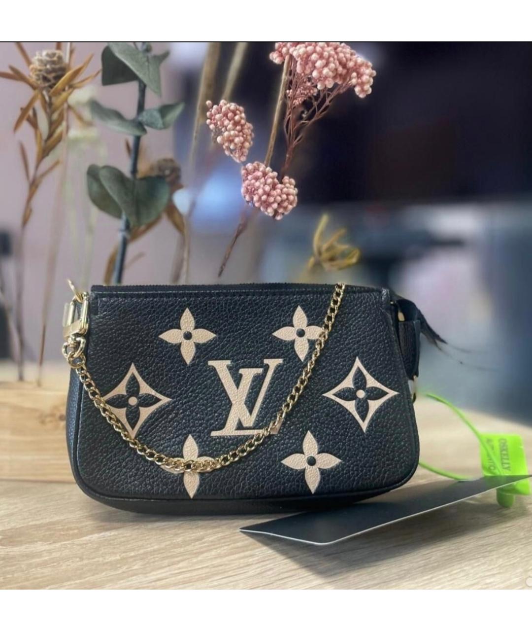 LOUIS VUITTON Черная кожаная сумка с короткими ручками, фото 6