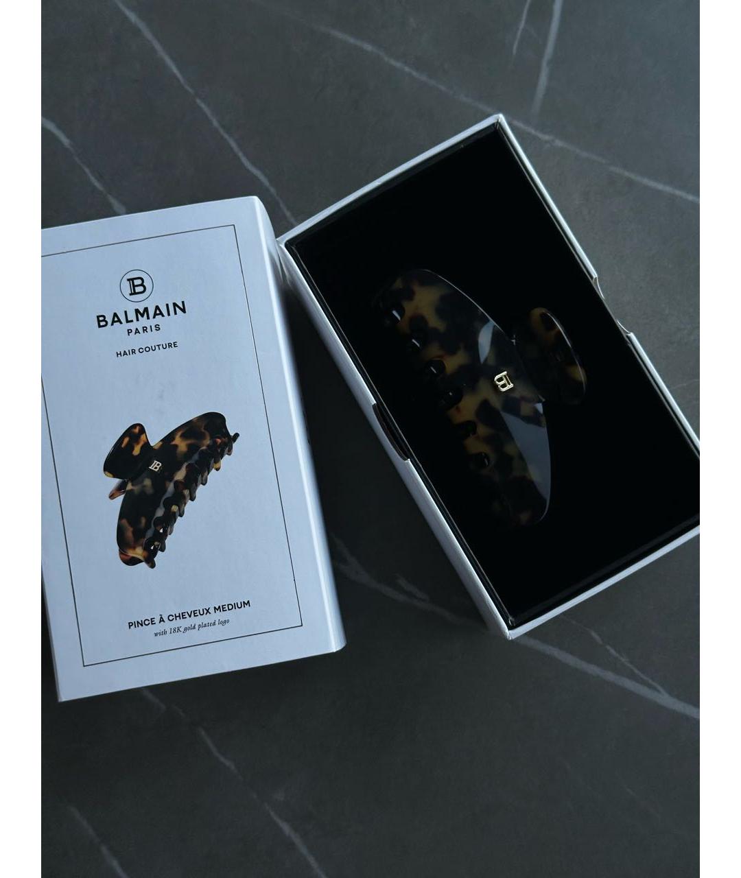 BALMAIN Коричневая заколка, фото 2