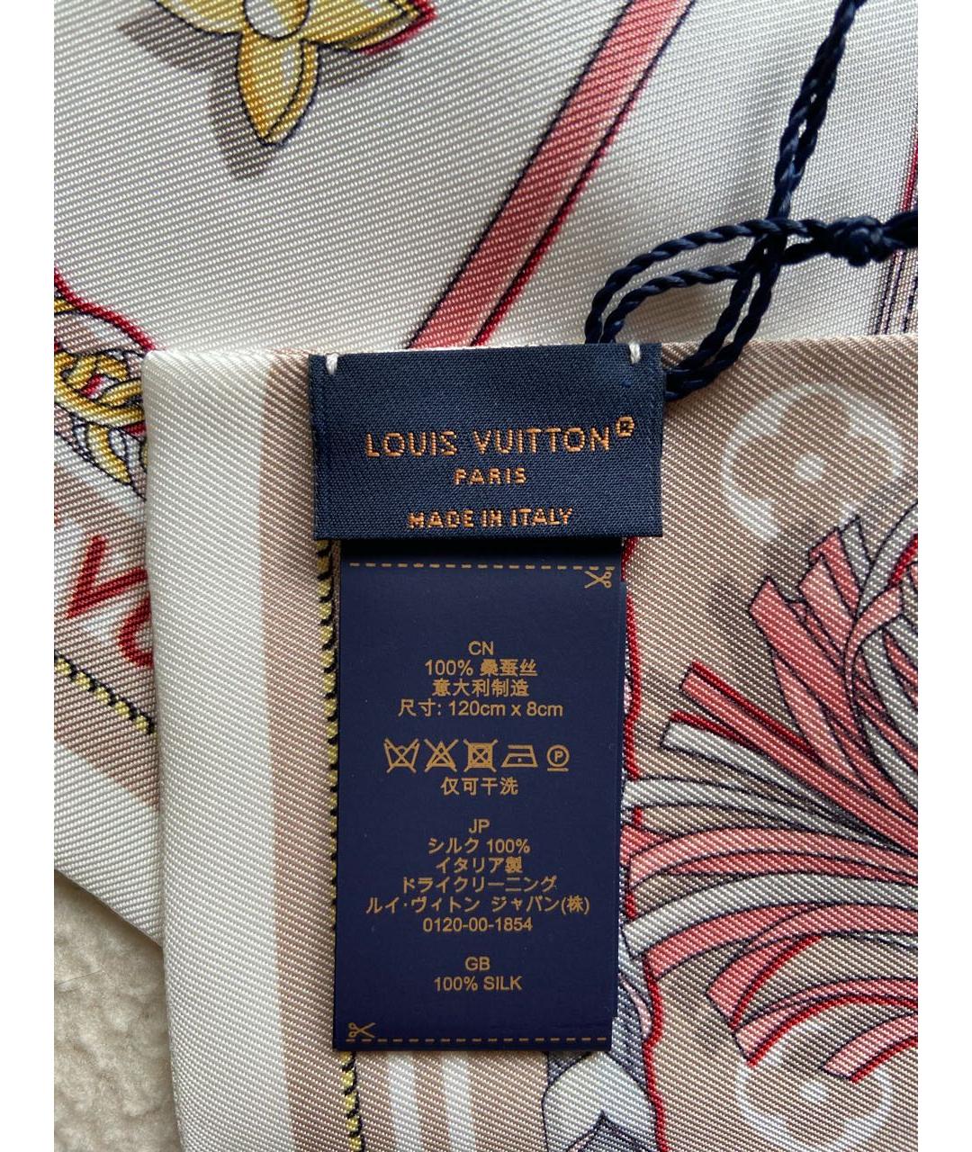 LOUIS VUITTON Мульти шелковый шарф, фото 3