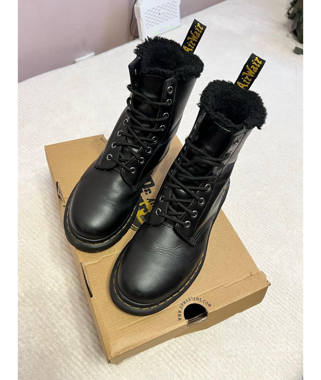 DR. MARTENS Черные кожаные ботинки, фото 2