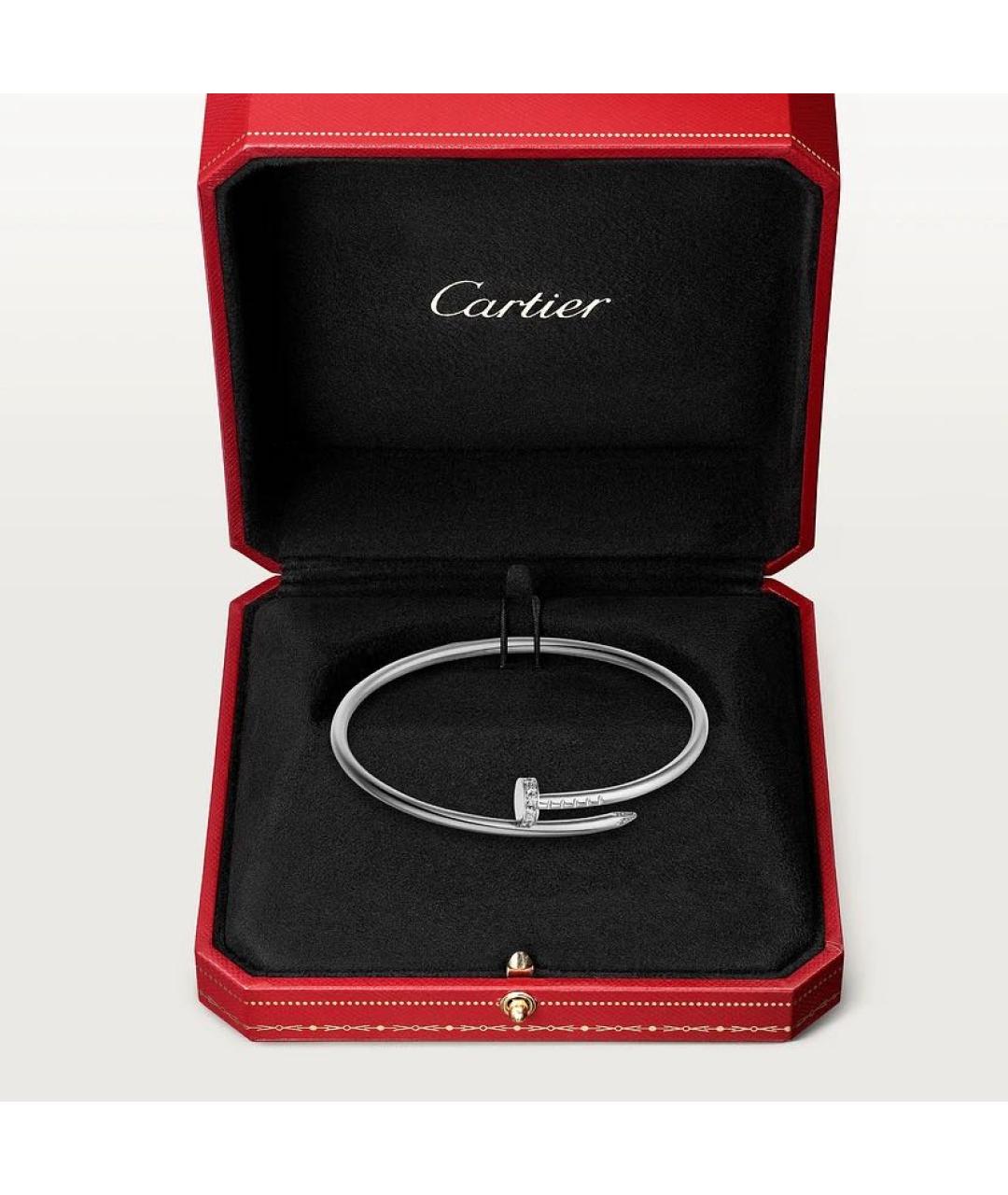 CARTIER Серебрянный браслет из белого золота, фото 4