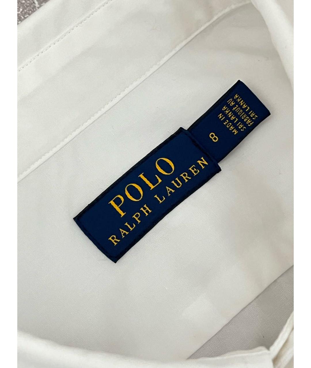 POLO RALPH LAUREN Белая хлопковая рубашка, фото 5