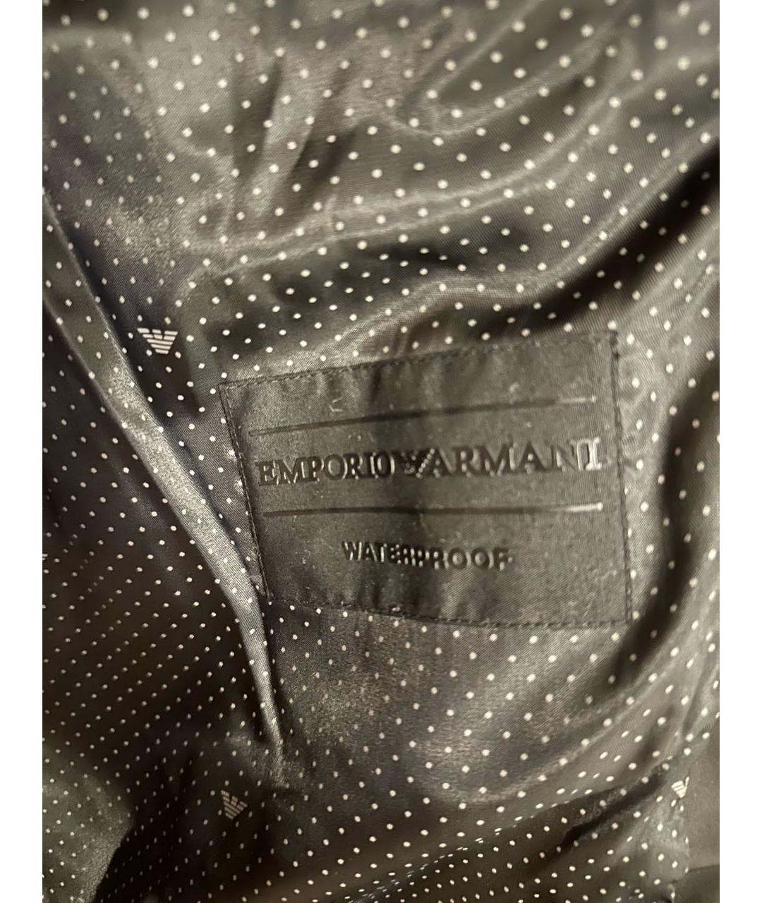 EMPORIO ARMANI Черный полиэстеровый пуховик, фото 4