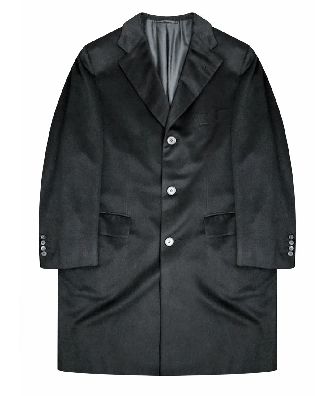 BRIONI Черное шерстяное пальто, фото 1