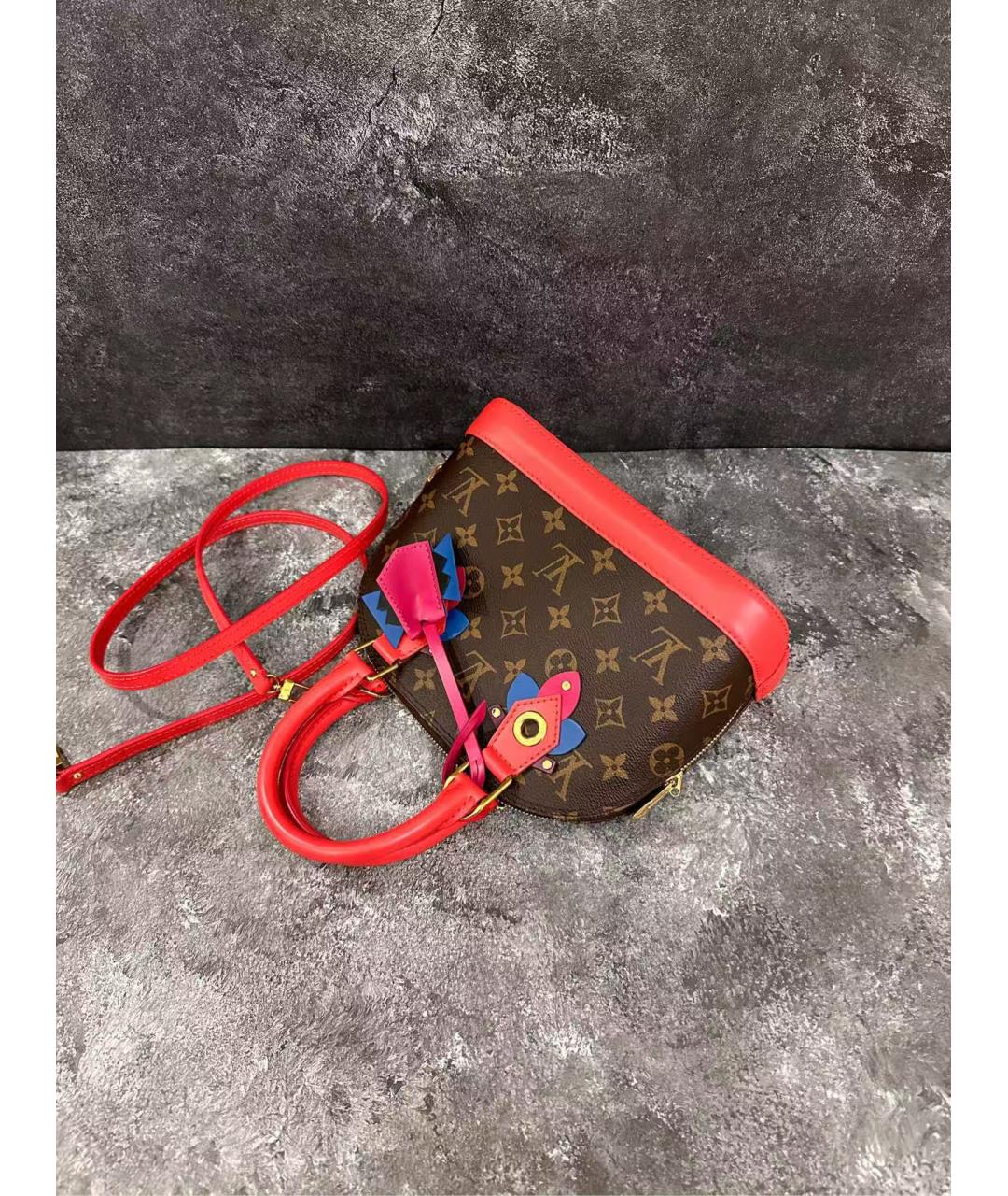 LOUIS VUITTON Красная сумка с короткими ручками, фото 4