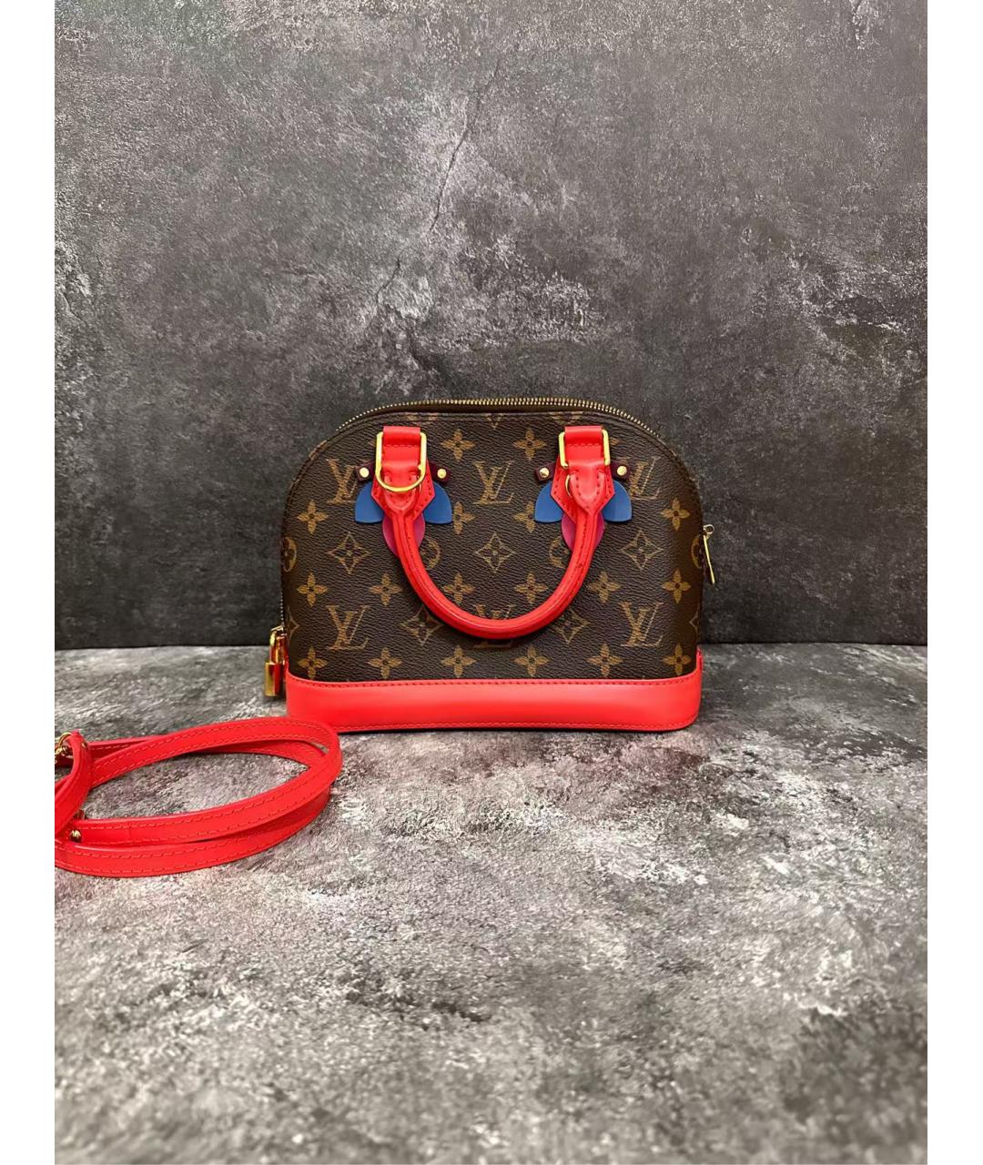 LOUIS VUITTON Красная сумка с короткими ручками, фото 3