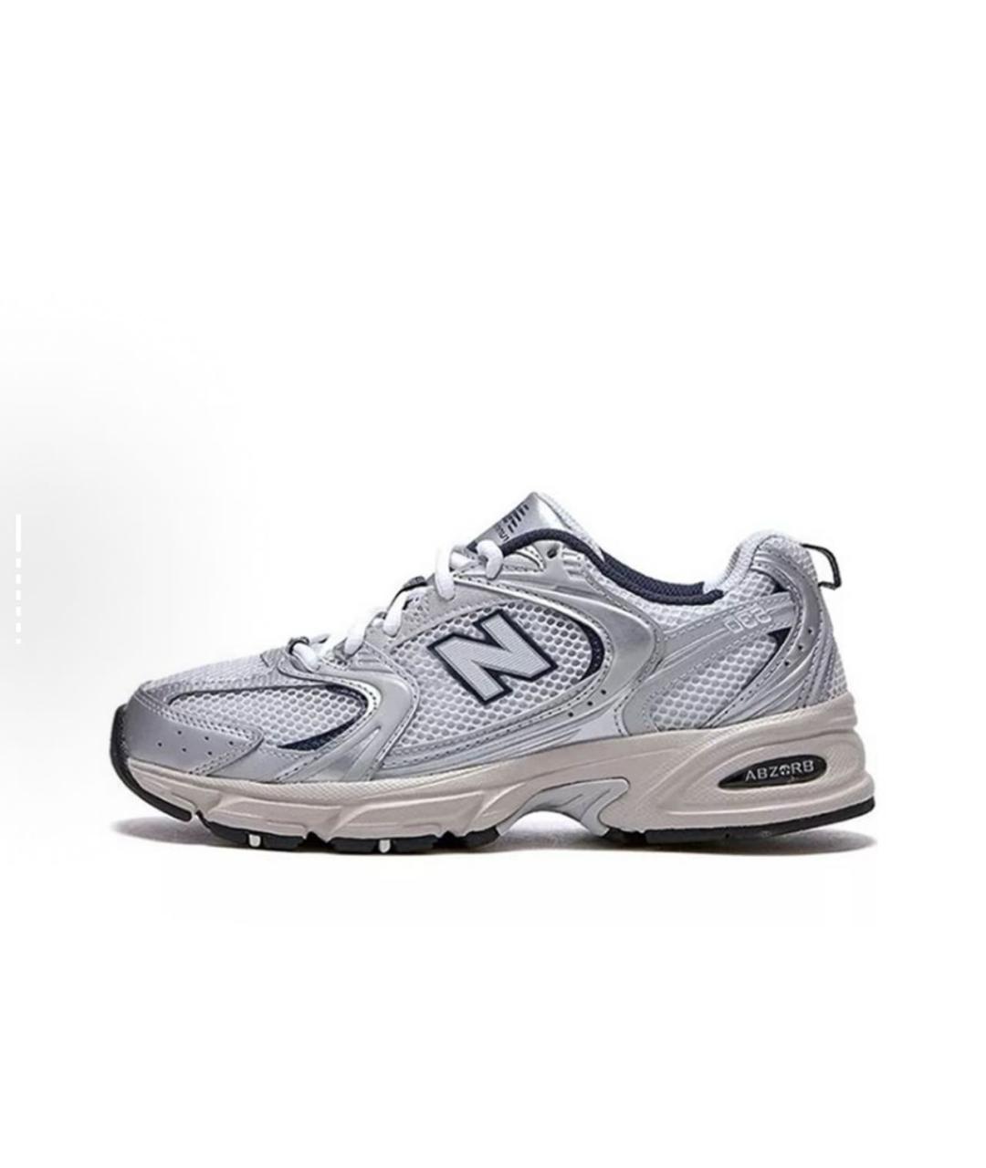 NEW BALANCE Белые текстильные кроссовки, фото 6