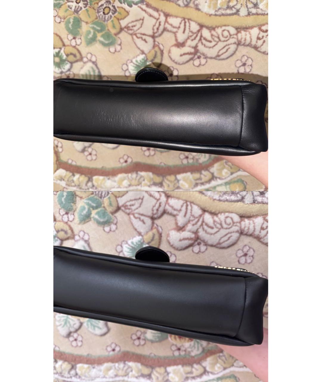 JACQUEMUS Черная кожаная сумка через плечо, фото 6