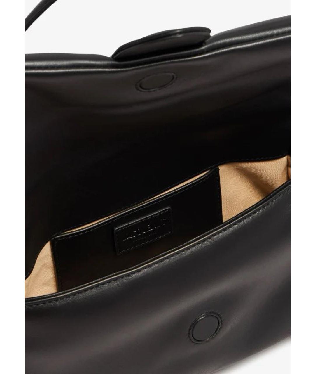 JACQUEMUS Черная кожаная сумка через плечо, фото 4