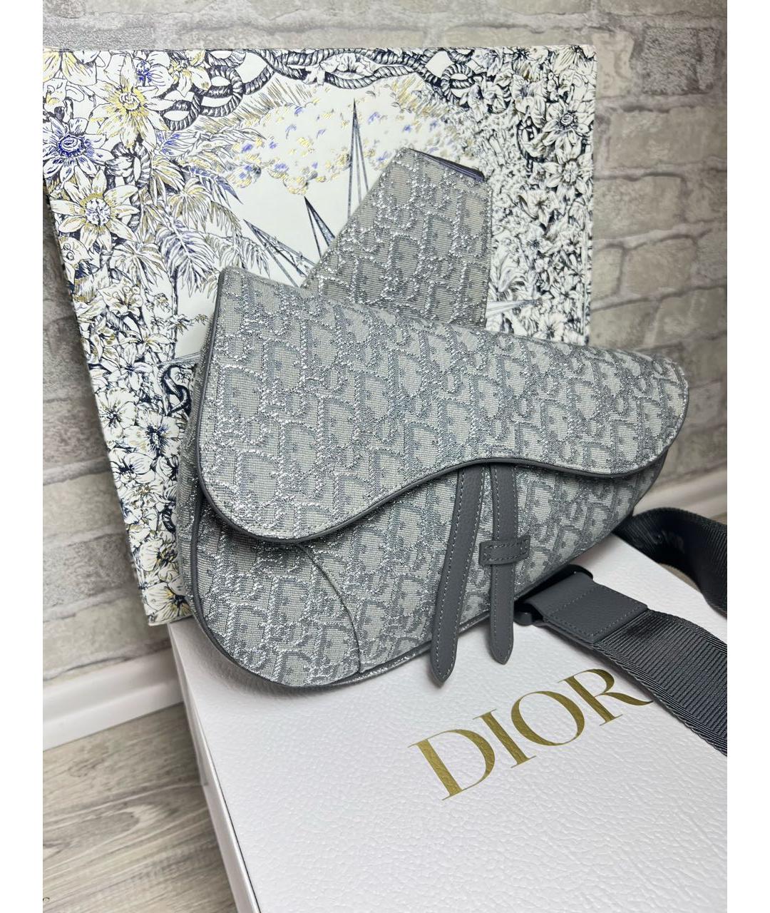 CHRISTIAN DIOR Серая сумка на плечо, фото 3