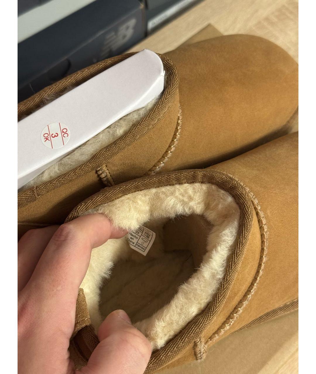 UGG AUSTRALIA Коричневые замшевые ботинки, фото 3